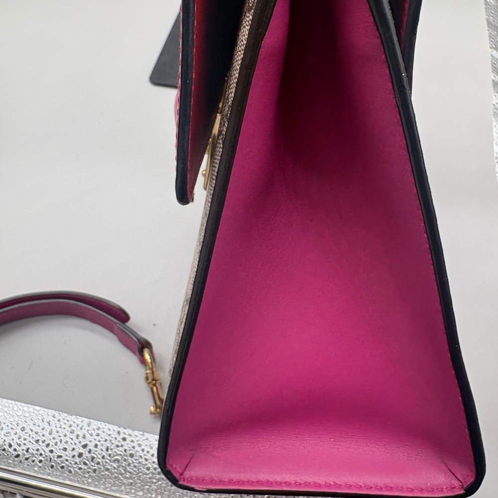Gucci Padlock GG Supreme Red Top Handle Bag - Picture 4 of 11